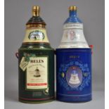 Two Wade Commemorative Decanters for Bells Whisky, Both Full and with Cardboard Cartons