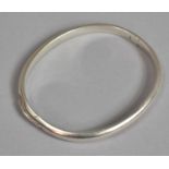 A Heavy Silver Hinged Bangle Stamped AD 925