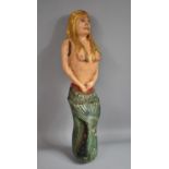 A Novelty Wall Hanging in the Form of a Mermaid Figurehead, 60cm Long