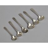 A Collection of Six Silver Condiment Spoons, Various Hallmarks