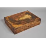 A Regency Rectangular Pen Work Box The Hinged Lid Decorated with Continental Scenes and Sides with