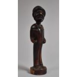 A 19th Century Novelty Treen Combination Smokers Pipe and Stand in the Form of a Gent, 16cms High