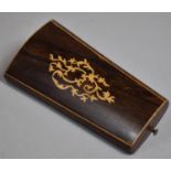 A 19th Century Sewing Necessaire/Etui Housed within a Marquetry Treen Box Containing White Metal