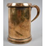 A Polished Gunmetal Quart Measure or Tankard by Gaskell, 16cm high