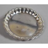 A Small Circular Silver Pin Dish/Coaster by AEJ, Birmingham 1969, 8.5cm Diameter