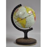 A Vintage Child's Tinplate Table Top Globe, 20cm high