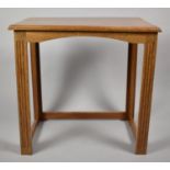 A Modern Rectangular Occasional Table with Reeded Supports, 74cm wide