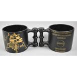 Two Portmeirion Pottery Limited Edition Mugs by John Cuffley Commemorating Apollo 11 Moon Landing