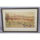 A Framed Cecil Aldin Hunting Print, Limited Edition 286/500, The Whaddon Chase, 69cms Wide