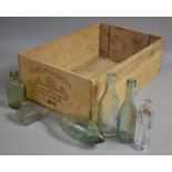 A Small Collection of Vintage Bottles Together with a Wine Box for Chateaux De Sales 1981