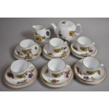 A Royal Worcester Evesham Tea Set to comprise Six Cups, Saucers and Side Plates, Tea Pot and a Jug