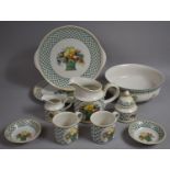 A Collection of Various Villeroy and Boch Basket Pattern Breakfast Wares to comprise Bowls, Large