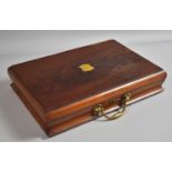 A Late Victorian/Edwardian Brass Mounted Canteen Box, Now Stripped Out to Create Workbox, Brass