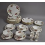 A Collection of Various Royal Worcester Roanoke Pattern Dinnerwares to comprise Two Handled Soup
