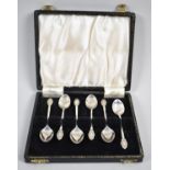 A Cased Set of Six Silver Teaspoons by FH Adams and Hollman, Hallmarked for Birmingham 1913