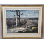 A Framed Rowland Hilder Print, Agricultural Scene, 64x47cm