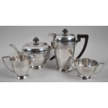 A Mid 20th Century Silver Plated Four Piece Tea Service by Mappin & Webb