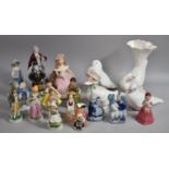A Collection of Various Figural and Bird Ornaments to include Spanish Dove Etc