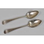 Two Georgian Silver Teaspoons by Peter and William Bateman, London 1800