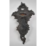 A Late 19th Century Cast Metal Wall Hanging Pocket in the Coalbrookdale Style with Art Nouveau