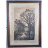 A Framed Etching by F Slocombe Published 1891, A Hunting Morn, 37x60cm