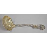 A Victorian Silver Spice or Supar Spoon with Circular Pierced Bowl, Birmingham 1856