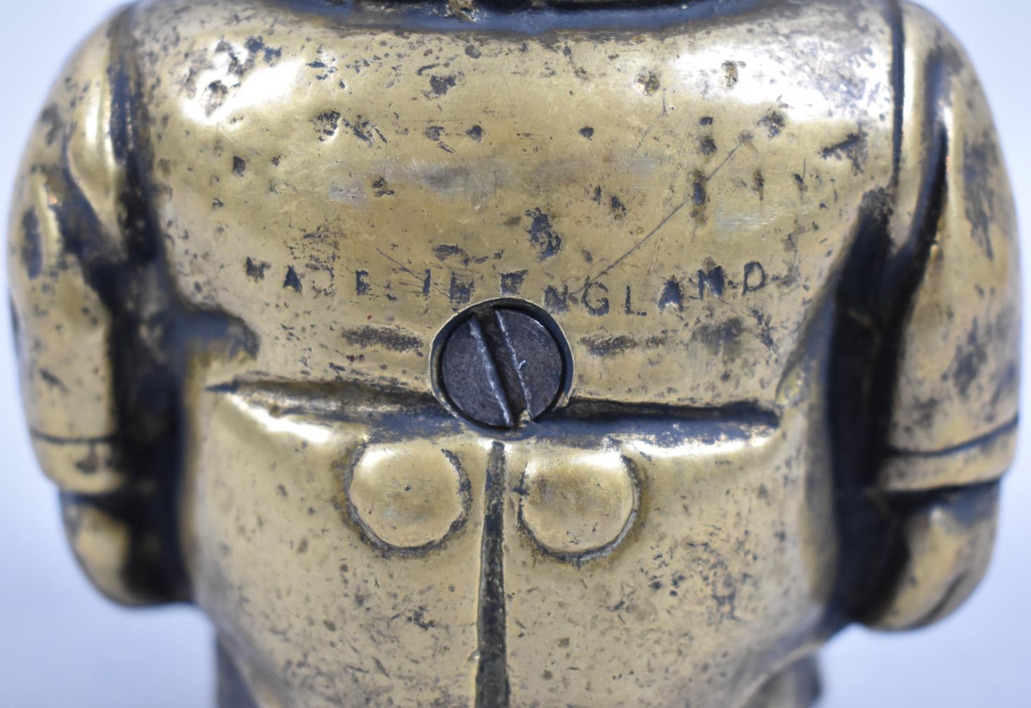 A Late 19th Century Heavy Cast Brass Novelty Money Box in the Form of Paul Kruger with Transvaal - Image 2 of 2