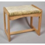 A Modern Dressing Table Stool with Upholstered Pad Seat
