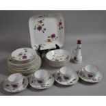A Collection of Royal Worcester Aspley pattern Breakfast Wares to comprise Square Dish, Bowls,
