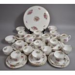 A Royal Worcester Roanoke Pattern Tea Set to comprise Cake Stand, Thirteen Cups, Three Jugs, Three