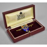 A Good Quality 9ct Gold and Enamelled Heraldic Tie Pin for Windsor Hospital, Shield Shaped Coat of