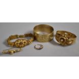 A Collection of Victorian and Later Costume Jewellery to Include Bangles, Brooch, Ring etc