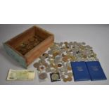 A Collection of Various British and Foreign Coins, Decimal Coin Set, Polish Bank Note etc