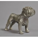 A White Metal Study of a Bulldog, 8cm Long