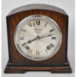 An Art Deco Oak Cased Mantel Clock, the Dial Inscribed For J W Benson, London, Eight Day Movement,