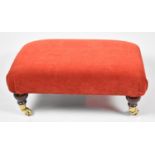 A Modern Rectangular Upholstered Footstool, 60x42cm