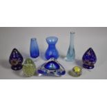 A Collection of Various Glassware to comprise Paperweights, Vases Etc