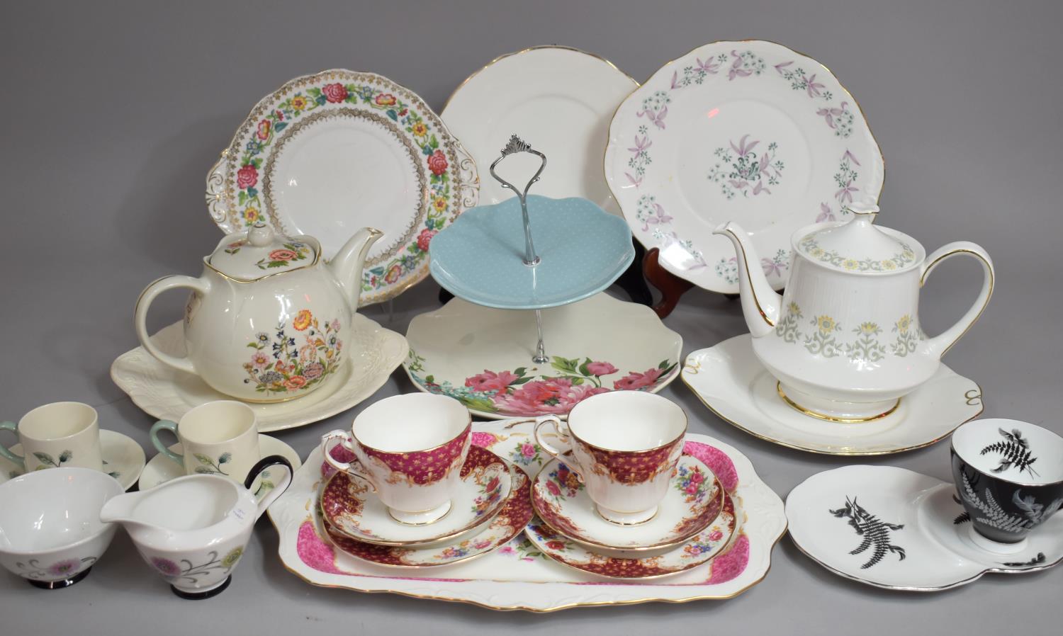 A Collection of Various Teawares comprise Royal Albert, Paragon, Cups and Saucers, Cake Plate, Tea