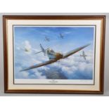 A Framed Royal Air Force Print, "Angels on Our Shoulders" by Melvyn Buckley, Signed by the Artist,