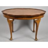 A Mid 20th Century Oak Oval Piecrust Coffee Table, 72x52cm