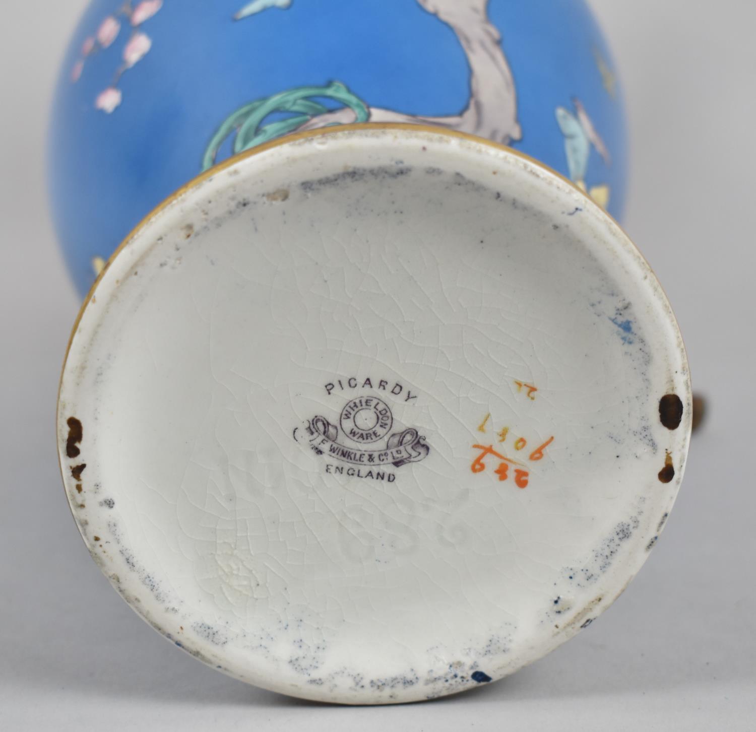 A Whieldon Ware Picardy Bird Decorated Vase, 26cm high - Image 2 of 2