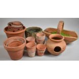 A Collection of Terracotta Plant Pots and a Terracotta Trug etc