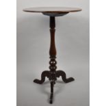 A 19th Century Mahogany Circular Topped Wine Table, 46cm Diameter