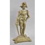A Cast Brass Door Porter in the Form of the Duke of Wellington, 33cm High