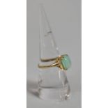 A 9ct Gold and Banded Glass Dress Ring by D&W, Birmingham, 2.2g, Size N 1/2