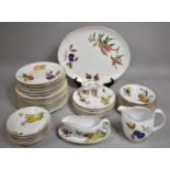 A Royal Worcester Evesham Dinner Set to Comprise Large Plates, Medium Plates, Small Plates, Bowls,
