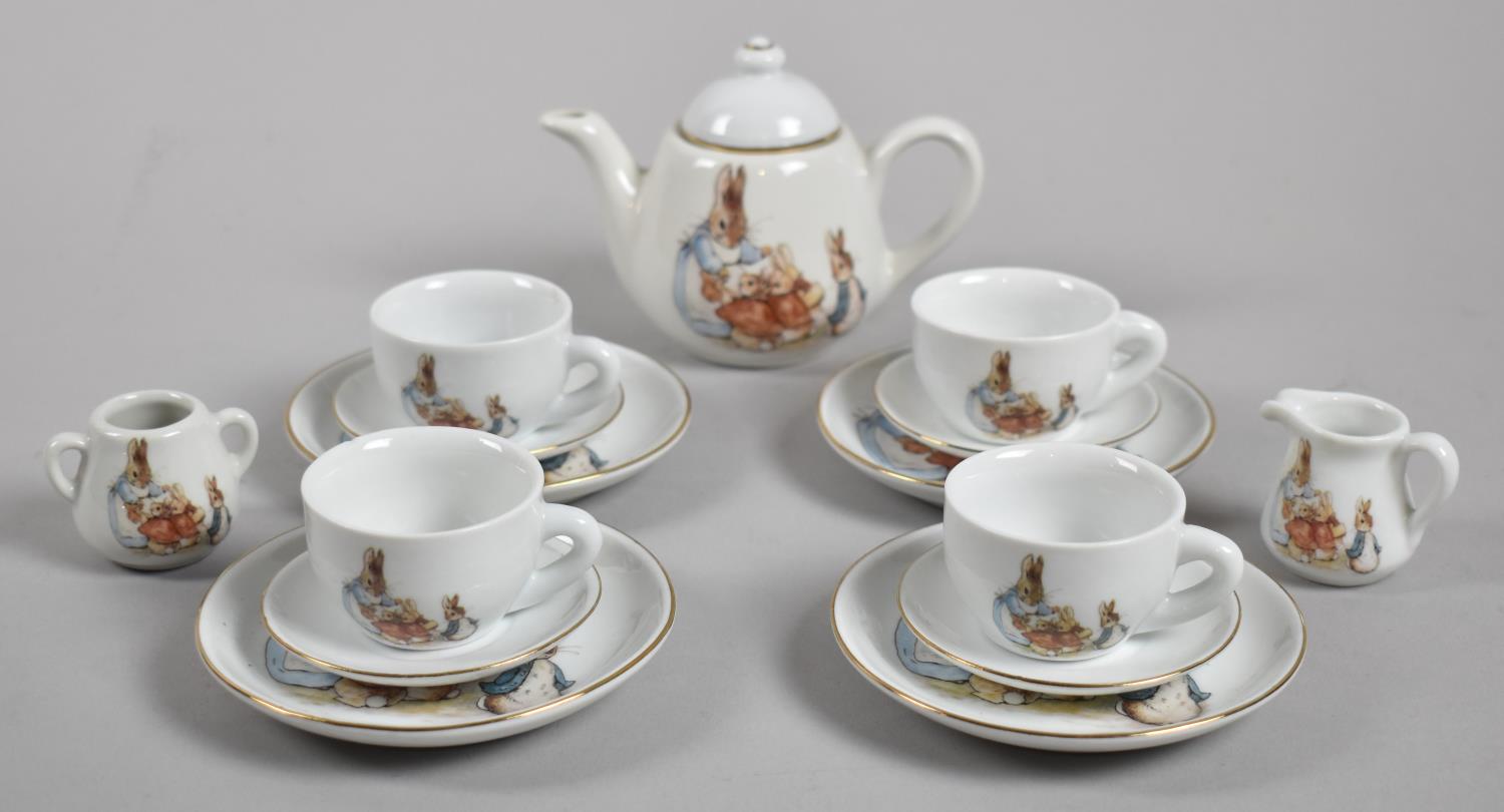 A German Beatrix Potter Peter Rabbit Dolls Tea Set for Four