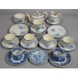 An Early/Mid 20th Century Blue and White Transfer Pembroke Pattern Child's Tea Set Together with Two