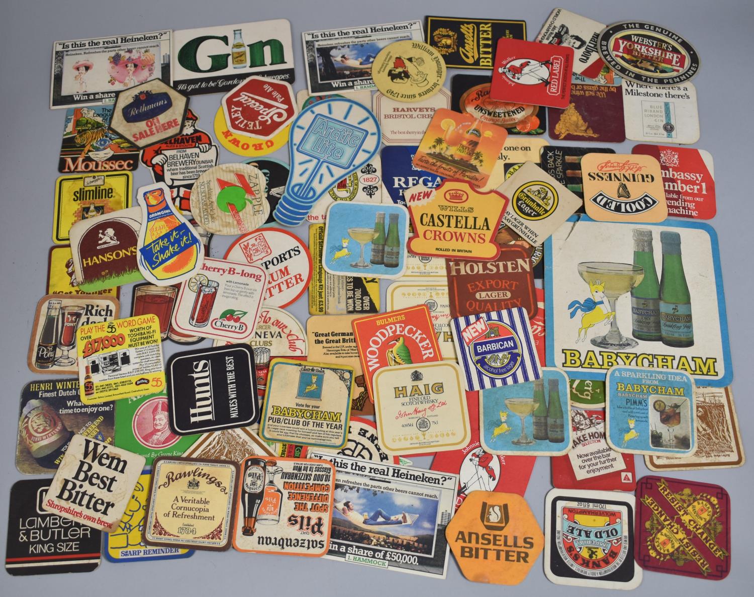 A Collection of Various Vintage Beer Mats to Include Babycham, Guinness, Ales, Beers etc