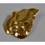A Vintage Yves Saint Laurent Leaf Shaped Pin Brooch, 4.2x3cm